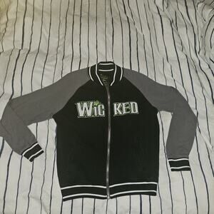 Wicked Official Broadway Musical Varsity Style Jacket Green For Good Size Medium